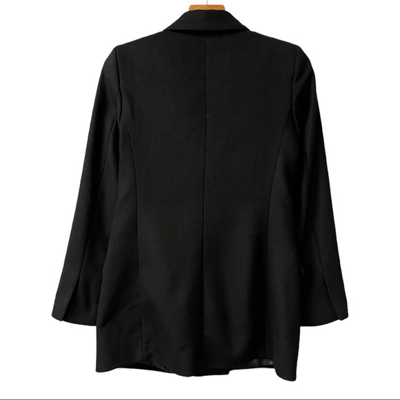 NWT Zara Woman Black Double Breasted Blazer Jacket Wool Blend Size XS - Picture 3 of 15